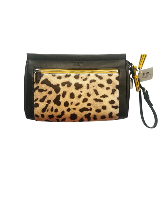 Coach Handbags - NWT Coach Legacy Ocelot Zipper Clutch/Wristlet  Leopard Calf Hair Leather Brown